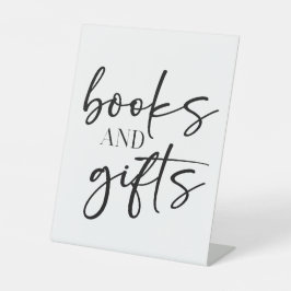 Black Modern Simple Script Baby Shower Books Gifts