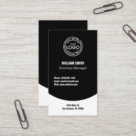 Black Modern Simple Visitkort