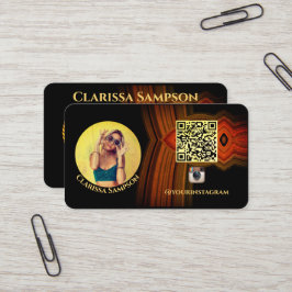 Black Modern Swirl Logotyp Social Media Visitkort