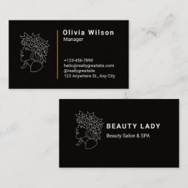 Black Modern Visitkort