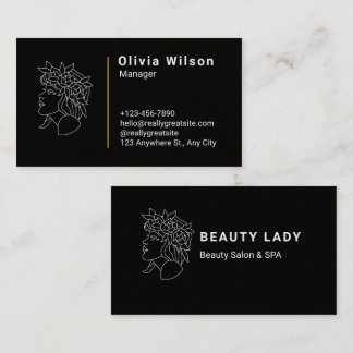 Black Modern Visitkort