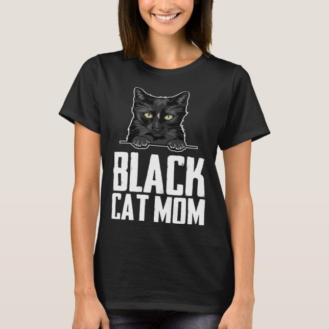 Black mom  Black kitten  Blacks  2 T Shirt (Framsida)