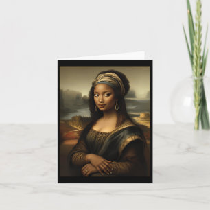 Black Mona Lisa African American Black History Mon Kort