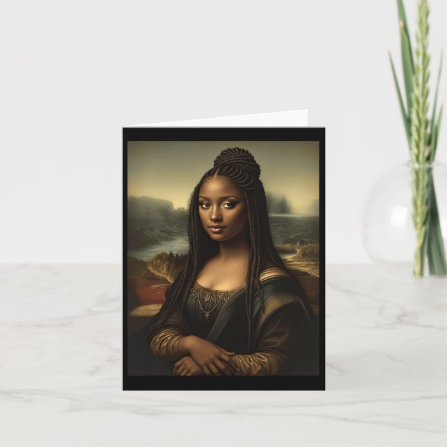 Black Mona Lisa African American Black History Mon Kort (Framsida)