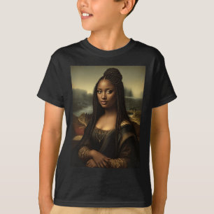 Black Mona Lisa African American Black History Mon T Shirt
