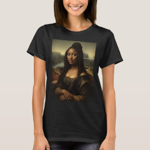Black Mona Lisa African American Black History Mon T Shirt