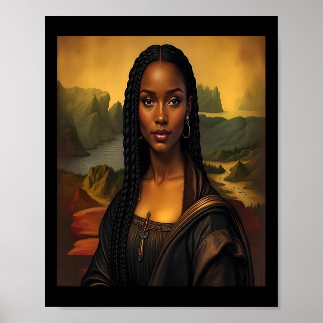 Black Mona Lisa Black History African Queen 1 Poster (Framsidan)