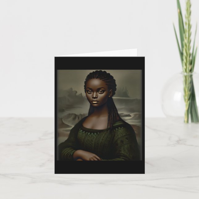 Black Mona Lisa Black History Month African Americ Kort (Framsida)