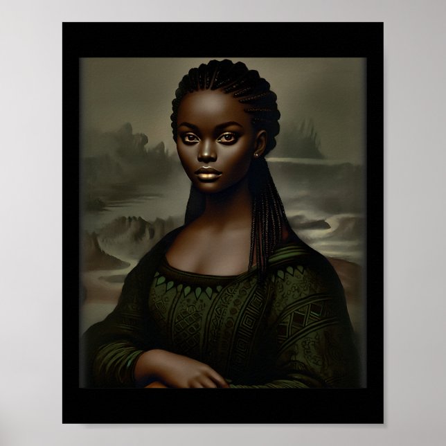 Black Mona Lisa Black History Month African Americ Poster (Framsidan)