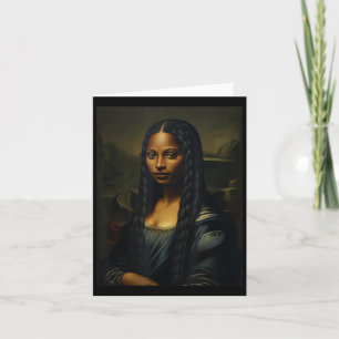 Black Mona Lisa Black History Month African Woman Kort