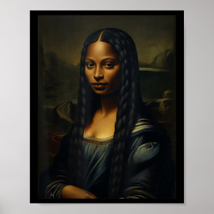 Black Mona Lisa Black History Month African Woman Poster