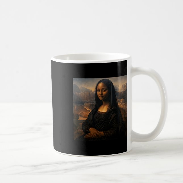 Black Mona Lisa Black History Month Kaffemugg (Höger)