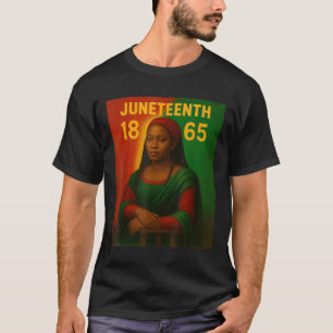Black Mona Lisa Graphic Afro African American June T Shirt