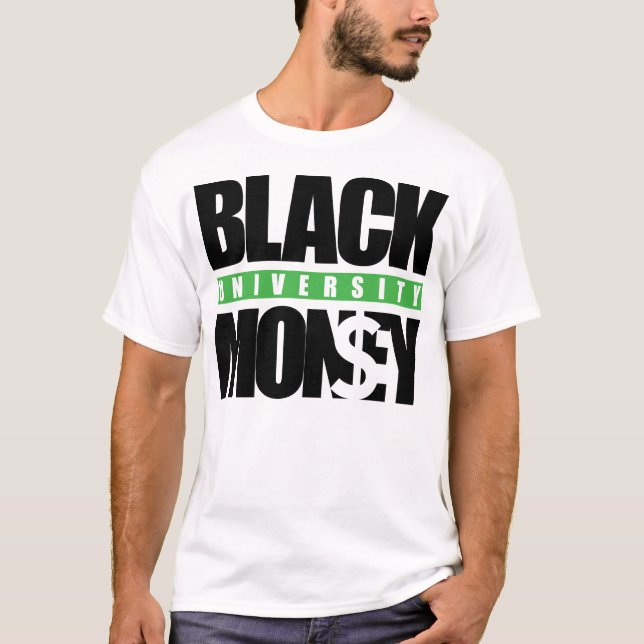 Black Money Universiteten Tee Shirt (Framsida)