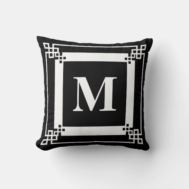 Black Monogram Kudde (Framsida)