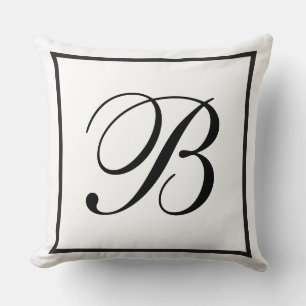 Black Monogram Kudde