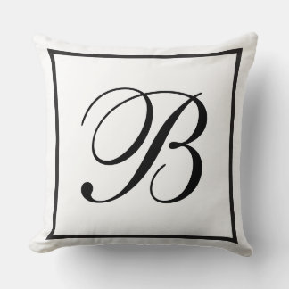 Black Monogram Kudde