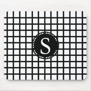 Black Monogram med White & Black Checks Rand Musmatta
