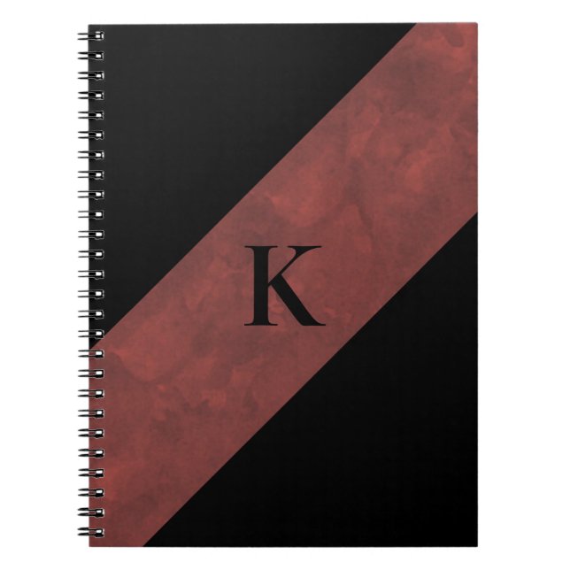 Black Monogramme Notebook Anteckningsbok (Framsidan)