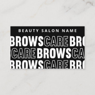 Black Mönster Brows Aftercare PMU Brow Instructio Visitkort