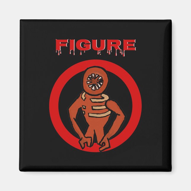 Black Monster Horror Game Doors Halloween Custome Magnet (Framsidan)