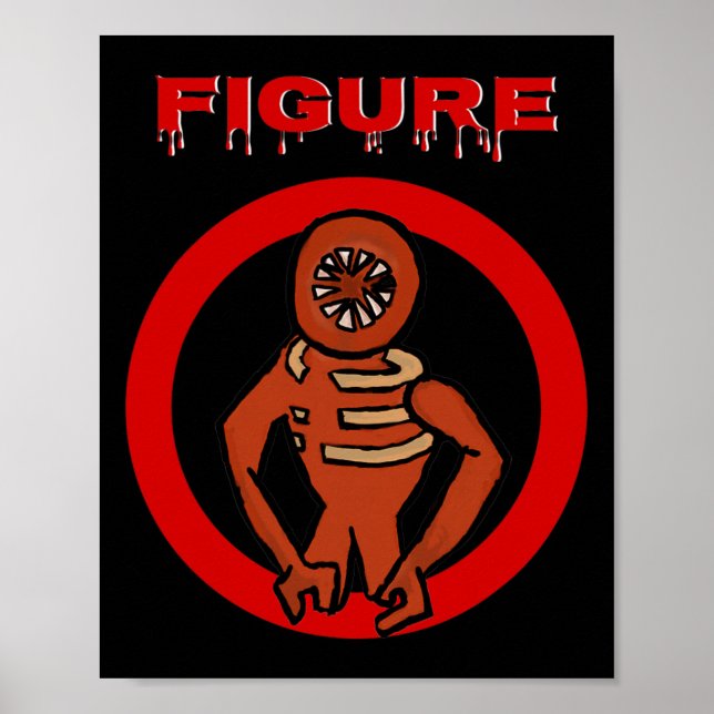 Black Monster Horror Game Doors Halloween Custome Poster (Framsidan)