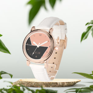 Black Mönster initialer personlig eWatch Watch Armbandsur