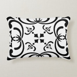 Black mönster prydnadskudde