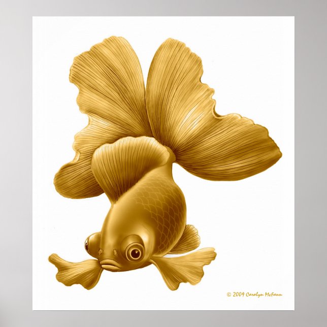 Black Moor Goldfish Skriv ut Poster (Framsidan)