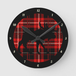 Black Moose Red Black Play Rund Klocka