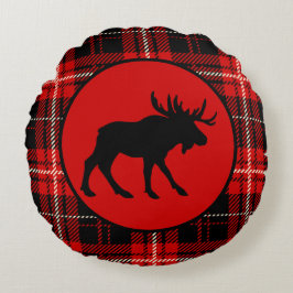 Black Moose, Red Play Cabin Rund Kudde