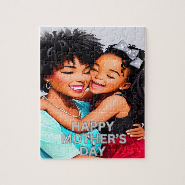 Black Mor och Mors dag Puzzle Gift Pussel (Vertikal)