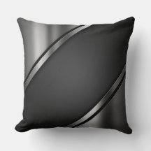 Black Mörk Steel Decorative Pillow