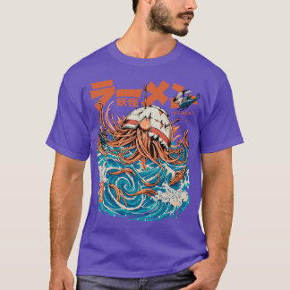 Black Mörk Underbar Ramen off Kanagawa T Shirt