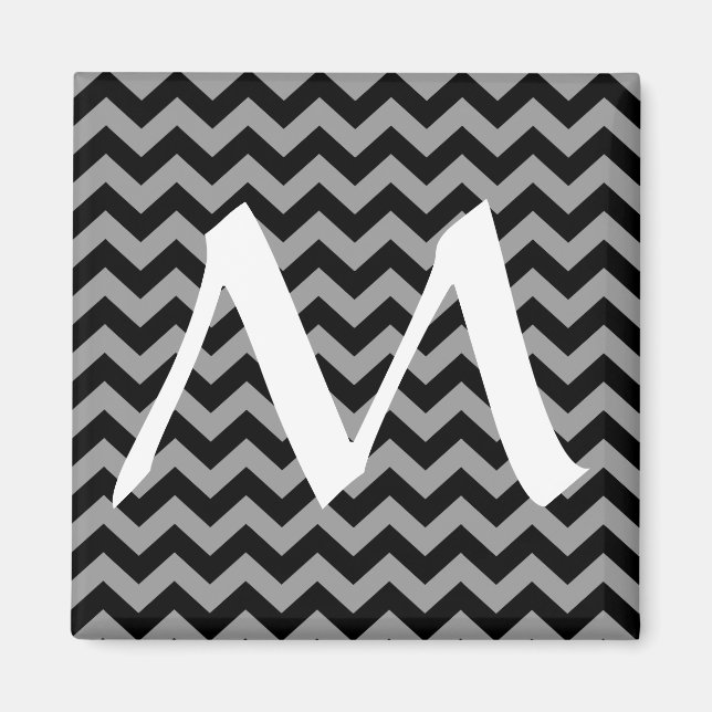 Black Moroccan Moods Chevrons Magnet (Framsidan)