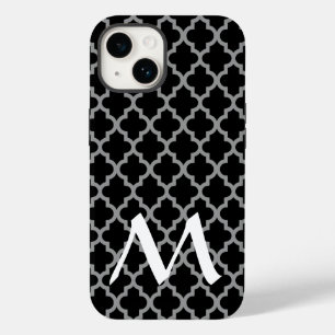 Black Moroccan Moods Quatrefoil
