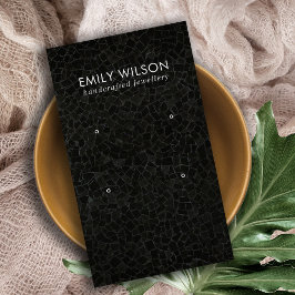 BLACK MOSAIC STRUKTUR 2 STUD EARRING VISNING CARD VISITKORT