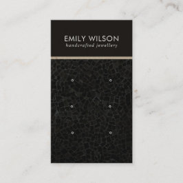 BLACK MOSAIC STRUKTUR 3 STUD EARRING VISNING-KORT VISITKORT