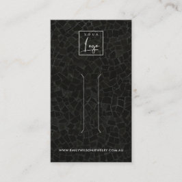 BLACK MOSAIC STRUKTUR HAIR CLIP-VISNING VISITKORT