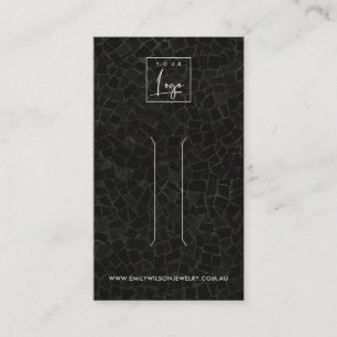 BLACK MOSAIC STRUKTUR HAIR CLIP-VISNING VISITKORT
