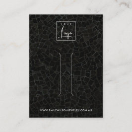 BLACK MOSAIC STRUKTUR HAIR CLIP-VISNING VISITKORT