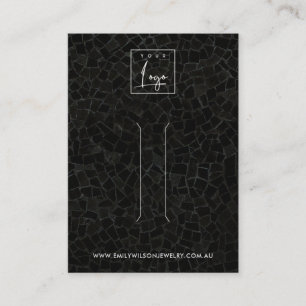 BLACK MOSAIC STRUKTUR HAIR CLIP-VISNING VISITKORT