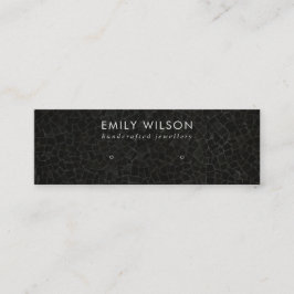 BLACK MOSAIC STRUKTUR STUD EARRING VISNING-KORT MINI VISITKORT