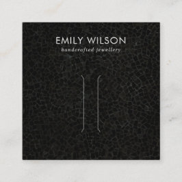 BLACK MOSAIC TILE STRUKTUR HAIR CLIP VISNING CLIP FYRKANTIGT VISITKORT