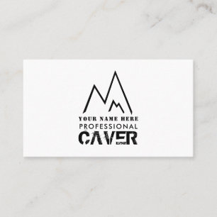 Black Mountain Logotyp, Cave Explorer, Sportsperso Visitkort