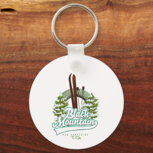 Black Mountain New Hampshire Ski logotyp. Nyckelring