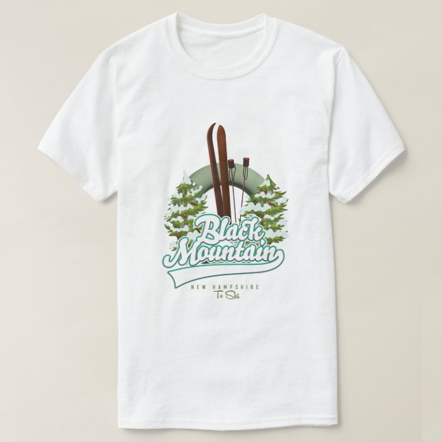 Black Mountain New Hampshire Ski logotyp. T Shirt (Design framsida)