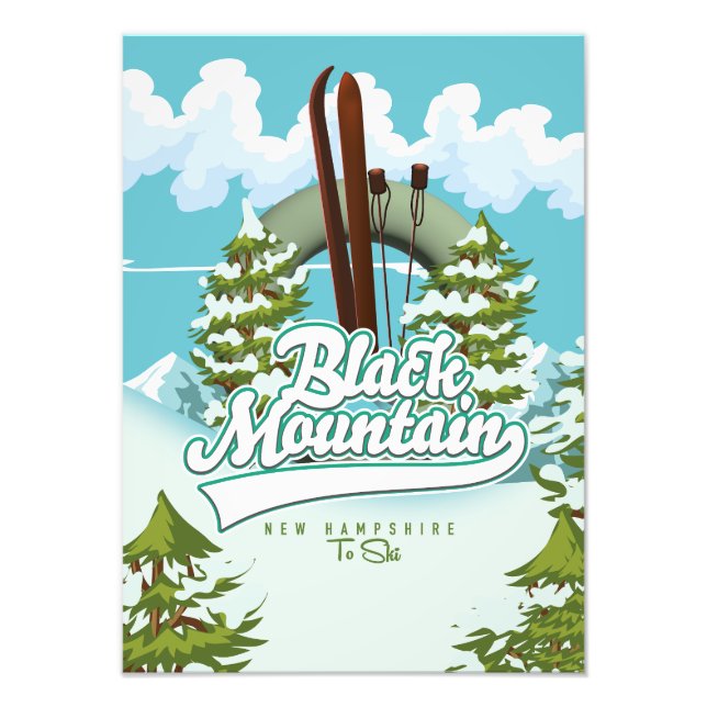 Black Mountain New Hampshire skidposter Fototryck (Framsidan)