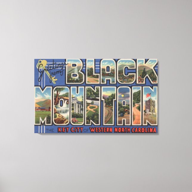 Black Mountain, North Carolina Canvastryck (Framsida)