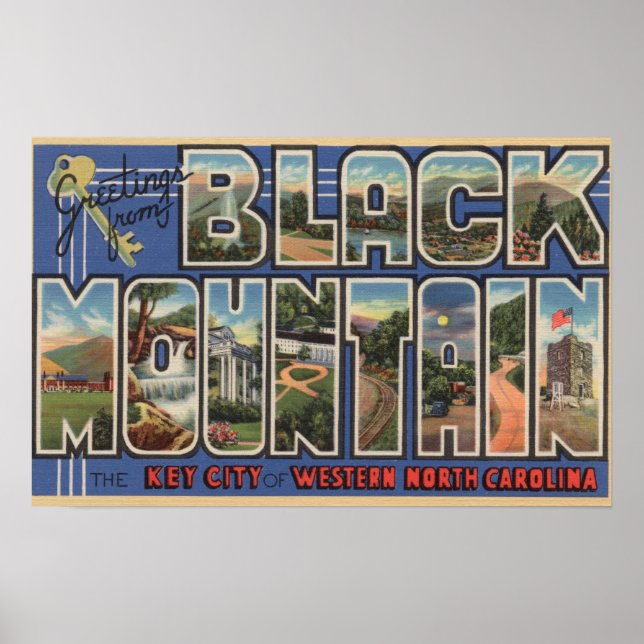 Black Mountain, North Carolina Poster (Framsidan)